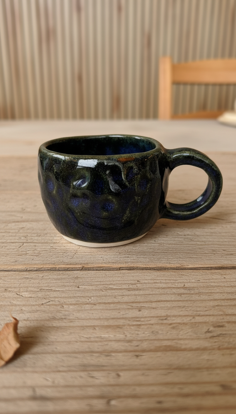 Dark Sky Pinch Cup, handmade by Madhumita at Studio Mita